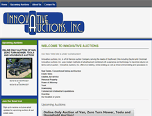 Tablet Screenshot of innovative-auctions.com